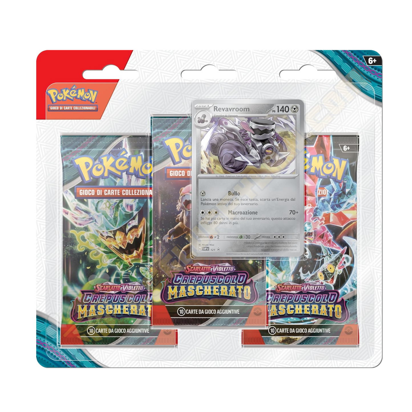 Pokemon - 3 Pack Blister Scarlatto e Violetto - Crepuscolo Mascherato