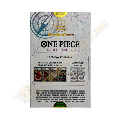 HiddenGems® One Piece OP-05 Box (PSA 10 graded Card + 2x OP-05 Booster)