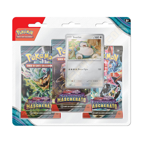 Pokemon - 3 Pack Blister Scarlatto e Violetto - Crepuscolo Mascherato
